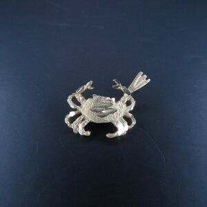 Gold Crab Pendant